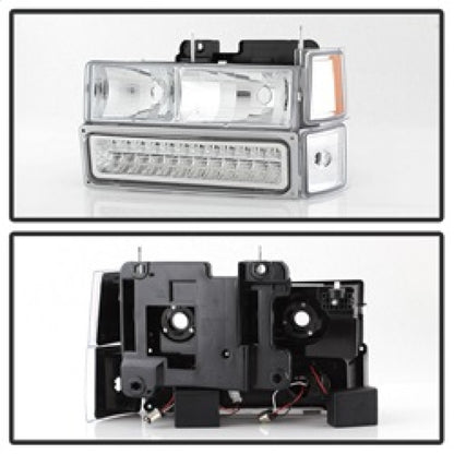 SPYDER Xtune 92-94 Blazer Full Size Corner/LED Bumper Headlights Chrome HD-JH-CCK88-LED-AM-C-SET 5069559 5069559 Photo - Unmounted