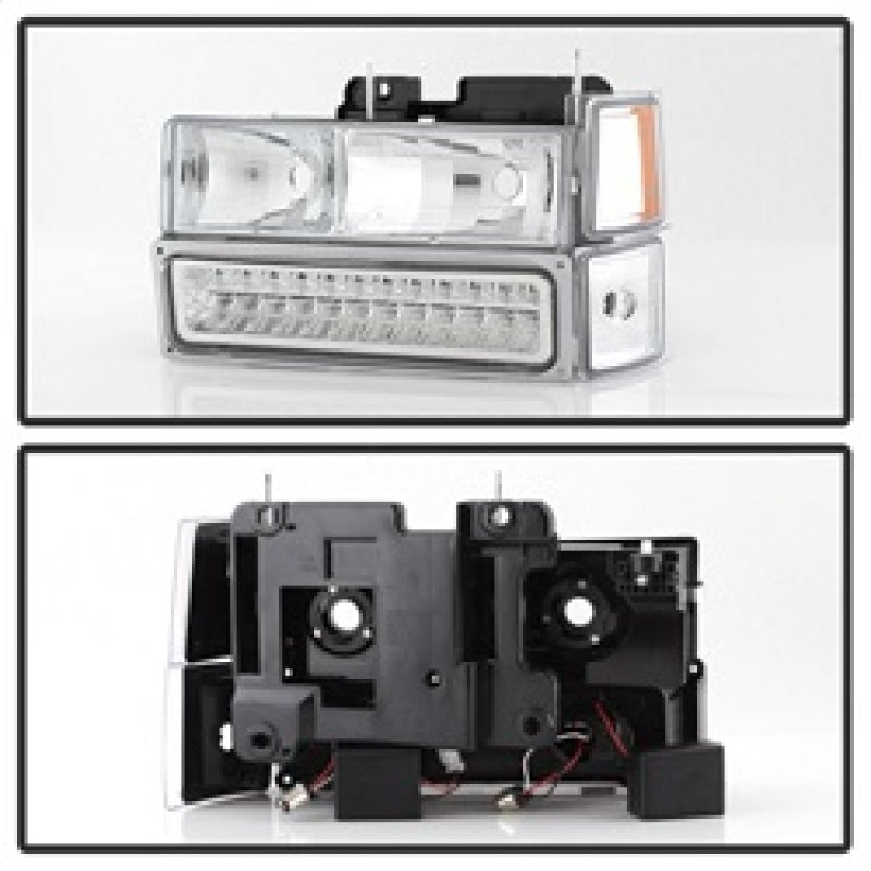 SPYDER Xtune 92-94 Blazer Full Size Corner/LED Bumper Headlights Chrome HD-JH-CCK88-LED-AM-C-SET 5069559 5069559 Photo - Unmounted