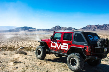 DV8 Offroad 07-18 Jeep Wrangler JK Front & Rear Flat Tube Fenders FENDB-02 FENDB-02 Photo - Close Up