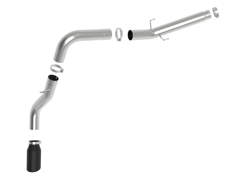 aFe Large Bore-HD 5in 409SS DPF-Back Exhaust System w/Black Tip 19-20 Ram Diesel Trucks L6-6.7L (td) 49-42075-B 49-42075-B Photo - Unmounted