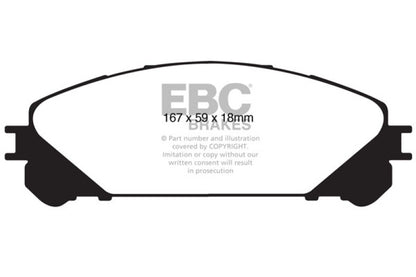EBC 15+ Lexus NX200t 2.0 Turbo Greenstuff Front Brake Pads DP21837 DP21837 Photo - Primary