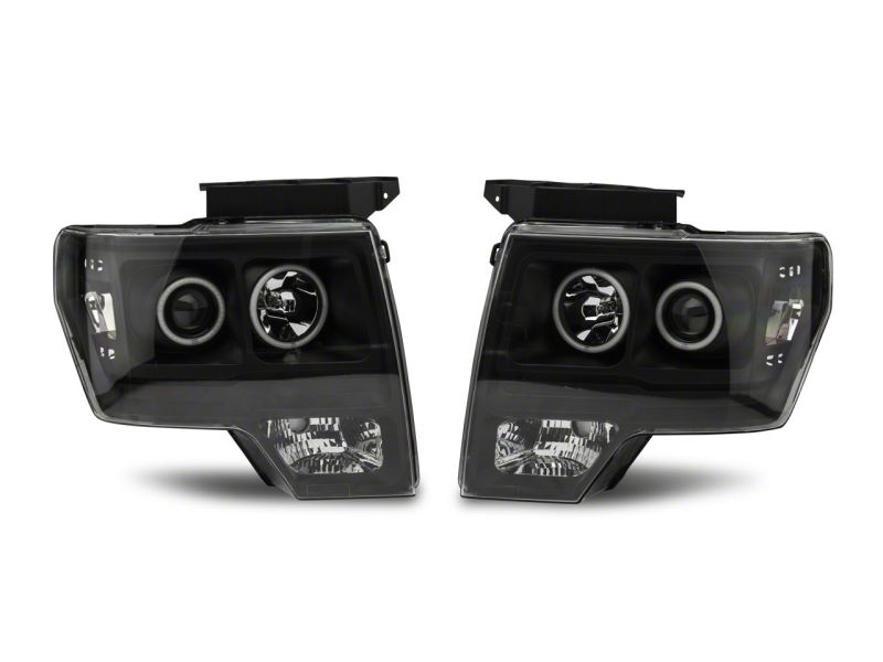 Raxiom 09-14 Ford F-150 Super White LED Halo Projector Headlights- Blk Housing (Clear Lens) T542825 T542825 Photo - Close Up