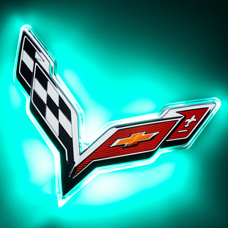 ORACLE Lighting Oracle Corvette C7 Rear Illuminated Emblem - Aqua 3633-010 3633-010 Photo - Primary