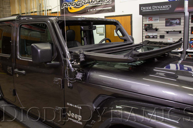 Diode Dynamics 18-21 Jeep JL Wrangler/Gladiator SS6 Cowl LED Bracket Kit - White Driving DD6092 DD6092 User 7