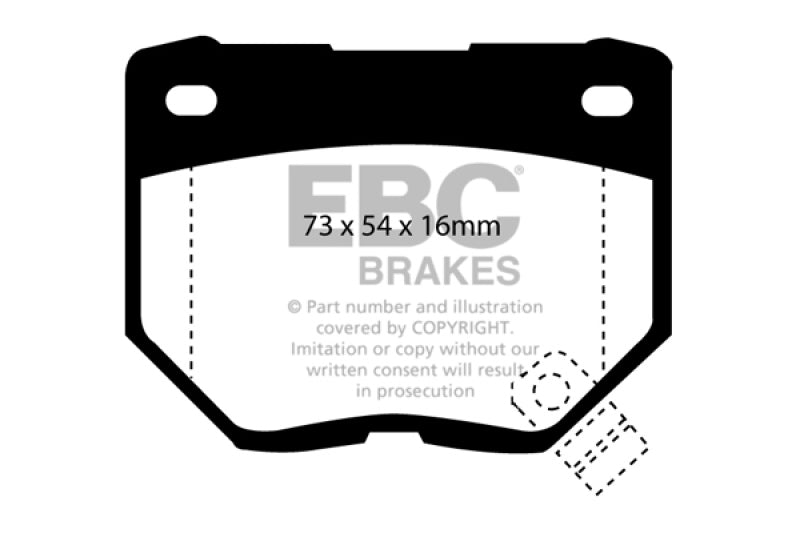 EBC P4826R Yellow Stuff Rear Brake Pads for Z32 300ZX DP4826R Photo - Primary