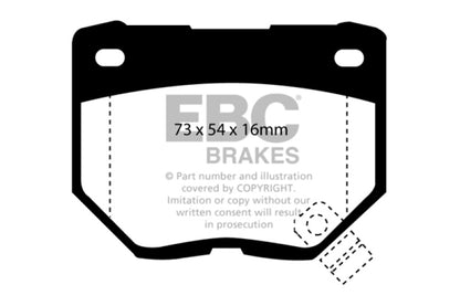 EBC P4826R Yellow Stuff Rear Brake Pads for Z32 300ZX DP4826R Photo - Primary