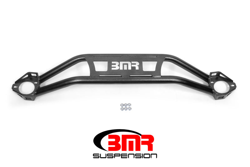 BMR Suspension BMR 08-18 Dodge Challenger Front Strut Tower Brace - Black Hammertone (Twin Tube Design) STB110H