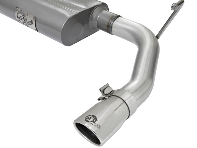 aFe Scorpion 2-1/2in Aluminized Steel Cat-Back Exhaust System w/Polished T 49-08044-1P Photo - Unmounted