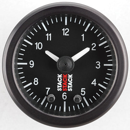 Autometer Stack Analog Clock Gauge - Black ST3317 ST3317 Photo - Primary