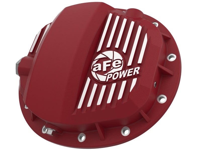 aFe Pro Series GMCH 9.5 Rear Diff Cover Red w/ Machined Fins 19-20 GM Silverado/Sierra 1500 46-71140R 46-71140R Photo - Primary