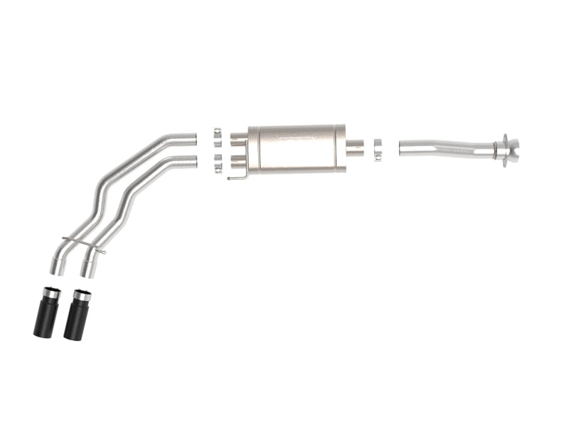 aFe Rebel 3in 409 SS Cat-Back Exhaust 2021 Ford F-150 V6 2.7L/3.5L (tt)/V8 5.0L w/ Black Tips 49-43128-B 49-43128-B Photo - Unmounted