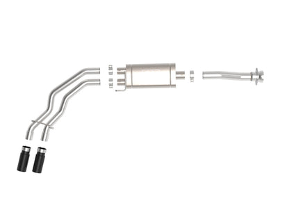 aFe Rebel 3in 409 SS Cat-Back Exhaust 2021 Ford F-150 V6 2.7L/3.5L (tt)/V8 5.0L w/ Black Tips 49-43128-B 49-43128-B Photo - Unmounted
