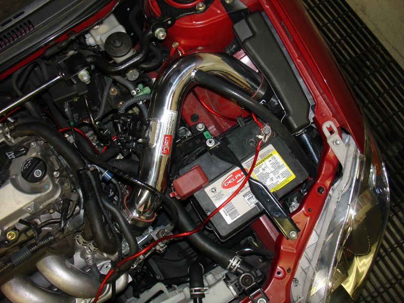 Injen Black Cold Air Intake, 04-06 Pontiac Vibe GT/05-06 Toyota Corrolla XRS RD2082BLK Photo - Mounted