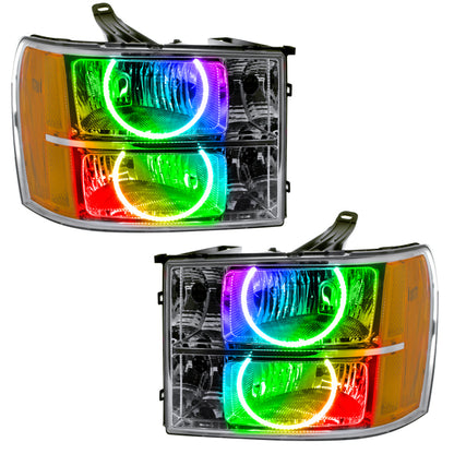 ORACLE Lighting Oracle 07-13 GMC Sierra SMD HL - Round Ring Design - ColorSHIFT w/o Controller 8165-334 8165-334 Photo - Primary