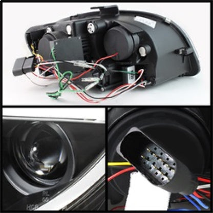 Spyder Audi A4 06-08 Projector Headlights Halogen Only - Light Tube DRL Blk PRO-YD-AA405-LTDRL-G2-BK 5071842 5071842 Photo - Primary