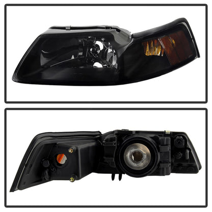 SPYDER Xtune Ford MUStang 99-04 OEM Amber Headlights Black Smoked HD-JH-FM99-AM-BSM 9030345 9030345 Photo - Unmounted