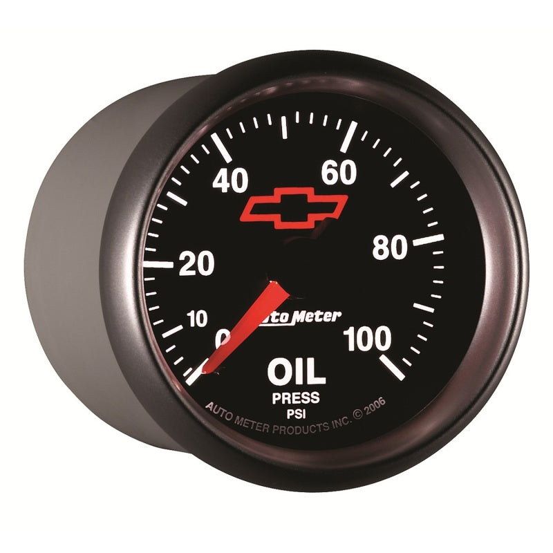 Autometer Gauge, Oil Pressure, 2 1/16", 100Psi, Mechanical, Gm Bowtie Black 3621-00406 User 4