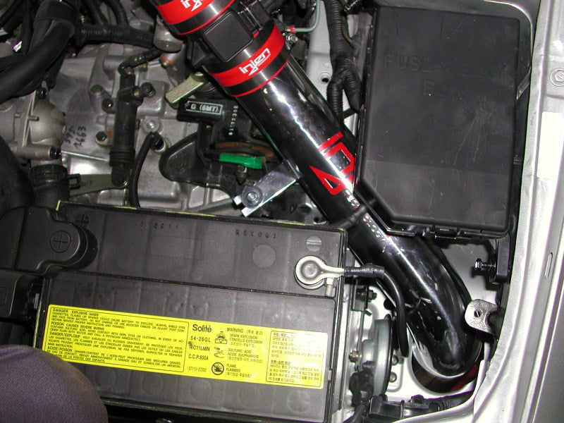 Injen 03-08 Hyundai Tiburon 2.7L V6 Black Cold Air Intake w/ MR Tech SP1375BLK Photo - Mounted