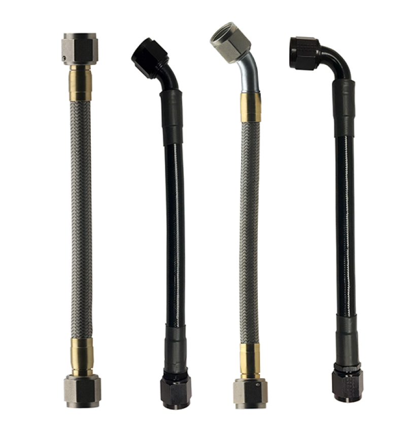 Fragola -10AN PTFE Hose Assembly Straight x 90 12in 6010-1-2-12BL 6010-1-2-12BL Photo - Primary