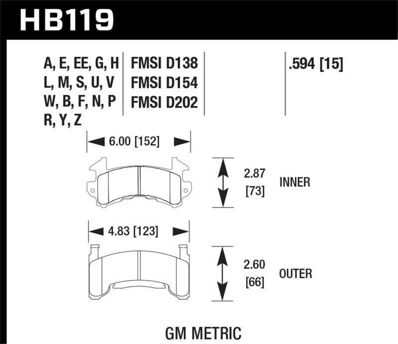 Hawk Disc Brake Pad HB119V.594 Photo - Primary