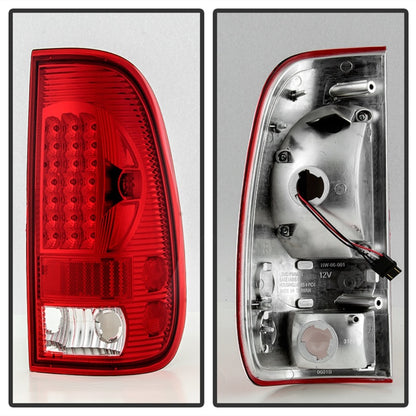 SPYDER Xtune Ford F150 Styleside 97-03 Super Duty 99-07 LED Tail Lights Red Smoke ALT-ON-FF15097-LED-RC 5034076 5034076 Photo - Unmounted