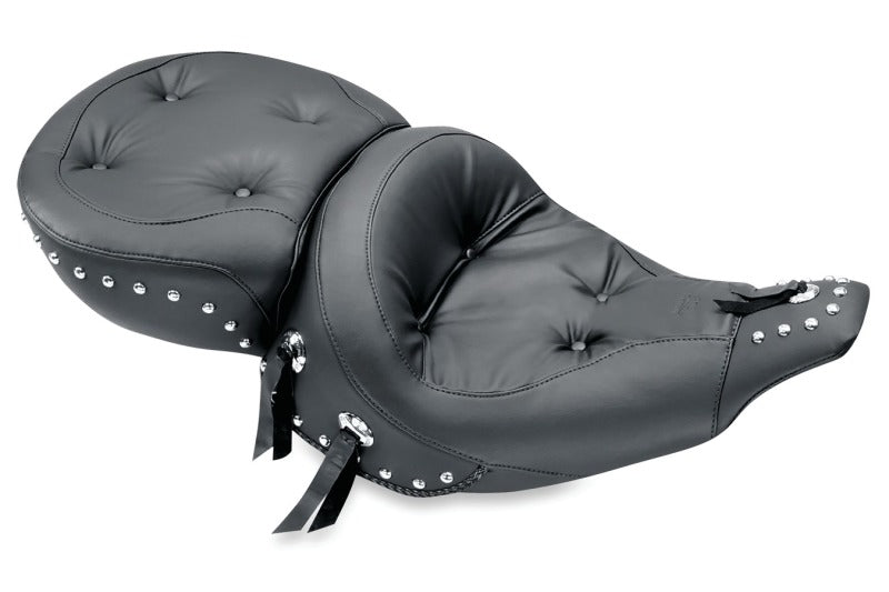 Mustang Motorcycle Mustang 80-88 Harley Electra Glide, Tour Glide Wide Touring 1PC Seat Regal w/Studs - Black 75555 75555 Photo - Primary
