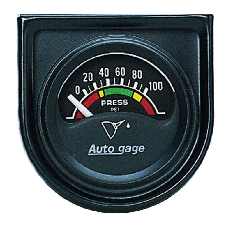Autometer 1-1/2" Oil Pressure, 0-100 Psi, Air-Core, Short Sweep, Auto Gage 2354 Photo - Primary