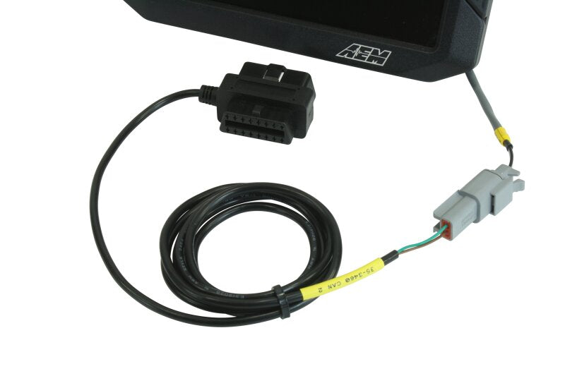 AEM Electronics CD-7/CD-7L Plug & Play Adapter Harness for OBDII CAN bus, Incl. Power 30-2217 Photo - out of package