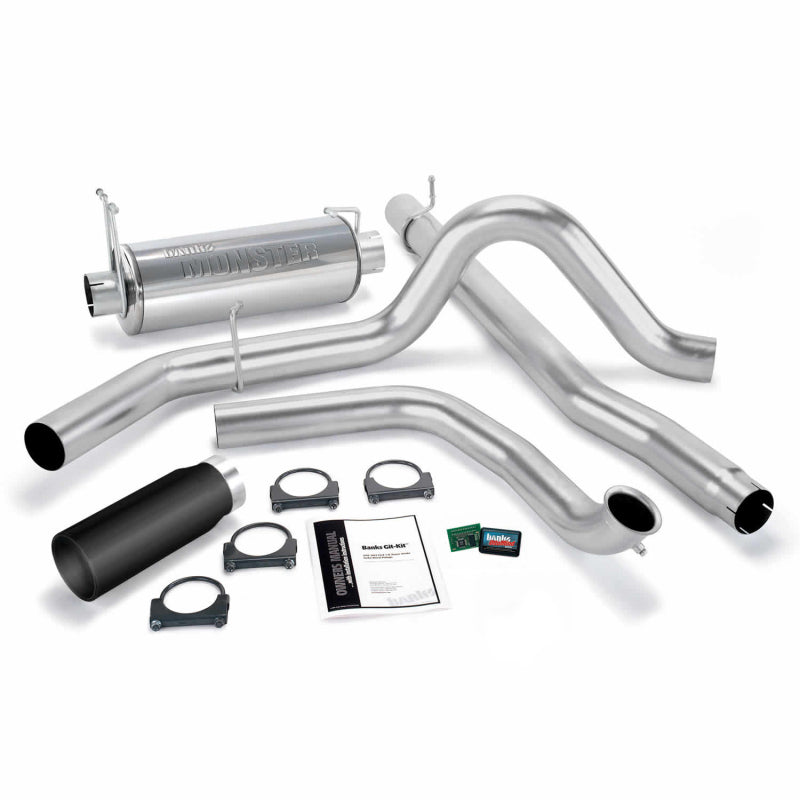 Banks Power 99 Ford 7.3L Truck w/Cat Conv Git-Kit - SS Single Exhaust w/ Black Tip 47511-B 47511-B Photo - Primary