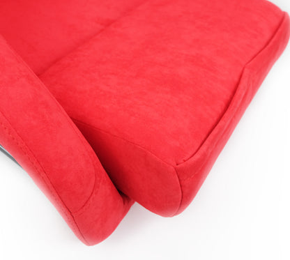 NRG FRP Bucket Seat ULTRA Edition - Large (Red Alcantara/Gold Glitter Back) FRP-302RD-ULTRA FRP-302RD-ULTRA Photo - Primary