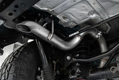 MBRP 2.5in Axle Back Muffler Bypass Pipe 18-20 Jeep Wrangler JL 2DR/4DR 3.6L T409 S5527409 S5527409 Photo - Close Up