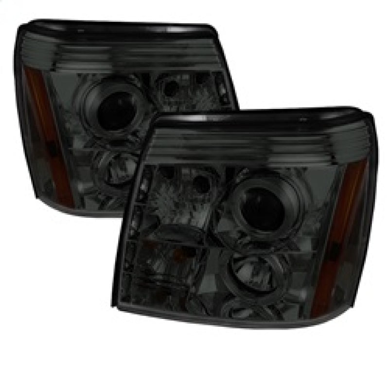 Spyder Cadillac Escalade 02-06 Projector Halogen Model- LED Halo DRL Smke PRO-YD-CE02-DRL-SM 5038067 5038067 Photo - Primary