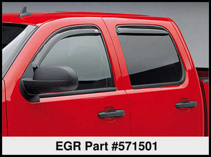 EGR 07+ Chev Silverado/GMC Sierra Ext Cab In-Channel Window Visors - Set of 4 (571501) 571501 571501 Thumbnail
