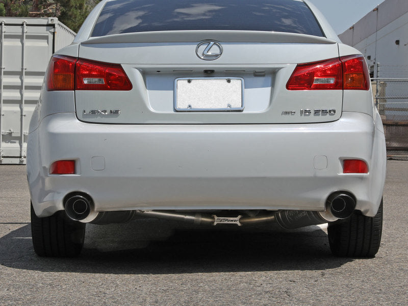 aFe POWER Takeda 06-13 Lexus IS250/IS350 SS Axle-Back Exhaust w/ Black Tips 49-36055-B 49-36055-B Photo - Mounted