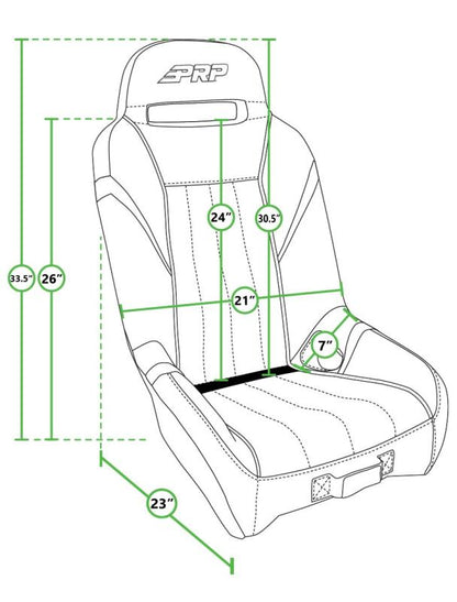 PRP Seats PRP Polaris RZR PRO XP/PRO R/Turbo R GT/S.E. Suspension Seat- Black A5701-PORXP-201 A5701-PORXP-201 User 1