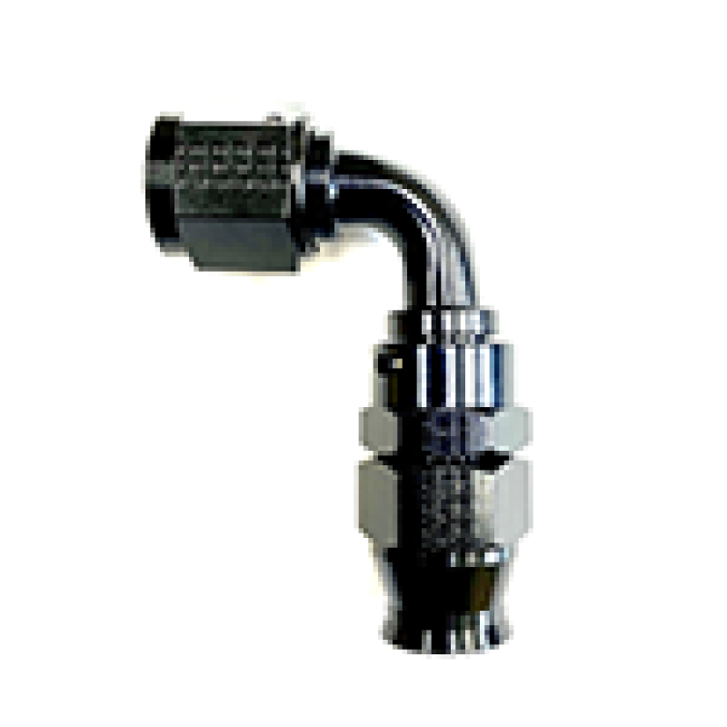 Fragola -6AN Real Street x 90 Degree 3/8 EFI Quick Disconnect Hose End Black 689006B-6QD 689006B-6QD Photo - Primary