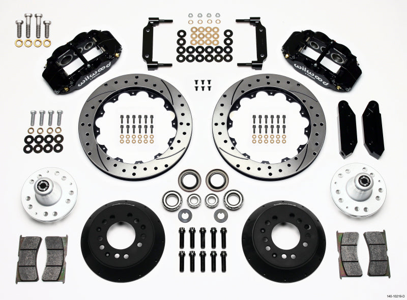 Wilwood Narrow Superlite 6R Front Hub Kit 12.88in Drilled 1968-1969 Mustang Disc Spindle 140-10219-D 140-10219-D Photo - Primary