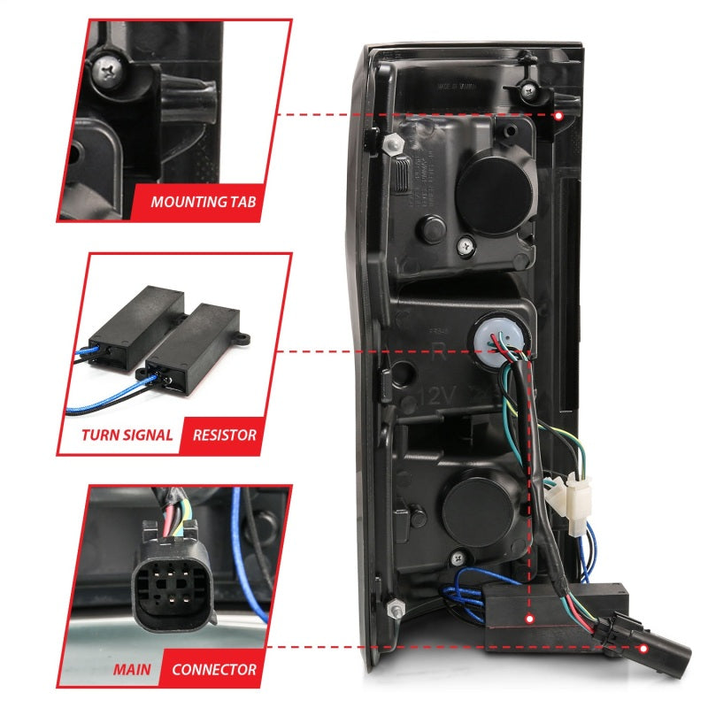 Anzo Led Taillights Black 321338 Photo - Unmounted