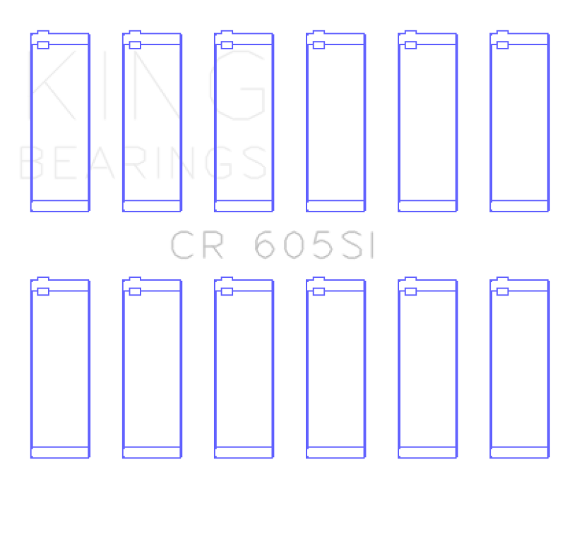 King Engine Bearings King GM 2.8L/3.4L V6 (Size STD) Connecting Rod Bearings Set of 6 CR605SI CR605SI Photo - Primary