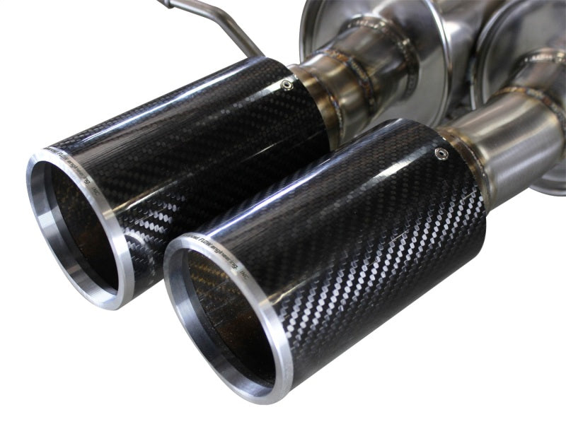 aFe MACHForce XP Exhaust 304SS Cat-Back w/ Carbon Fiber Tips 12-13 BMW M5 (F10) V8 4.4L (tt) 49-36317-C 49-36317-C Photo - Unmounted