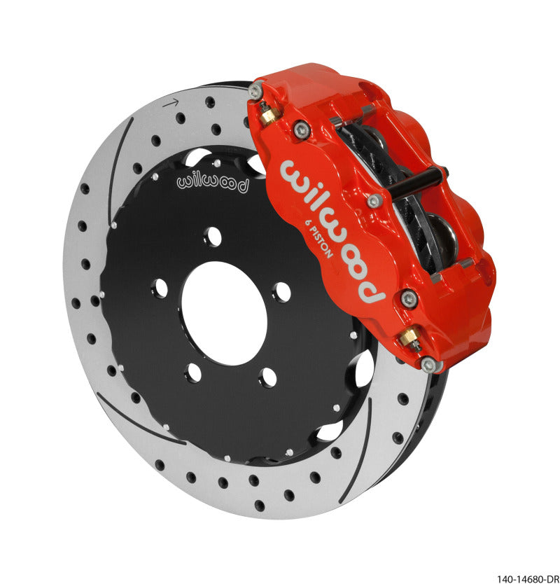 Wilwood Narrow Superlite 6R Front Big Brake Kit 12.88in Drilled Red 05-11 Ford Crown Victoria 140-14680-DR 140-14680-DR User 1