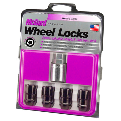 McGard Wheel Lock Nut Set - 4pk. (Cone Seat) 1/2-20 / 3/4 & 13/16 Dual Hex / 1.46in. Length - Black 24038 24038 Photo - Primary