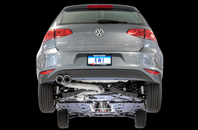 AWE Tuning VW MK7 Golf 1.8T Track Edition Exhaust w/Diamond Black Tips (90mm) 3020-23022 3020-23022 Photo - Mounted
