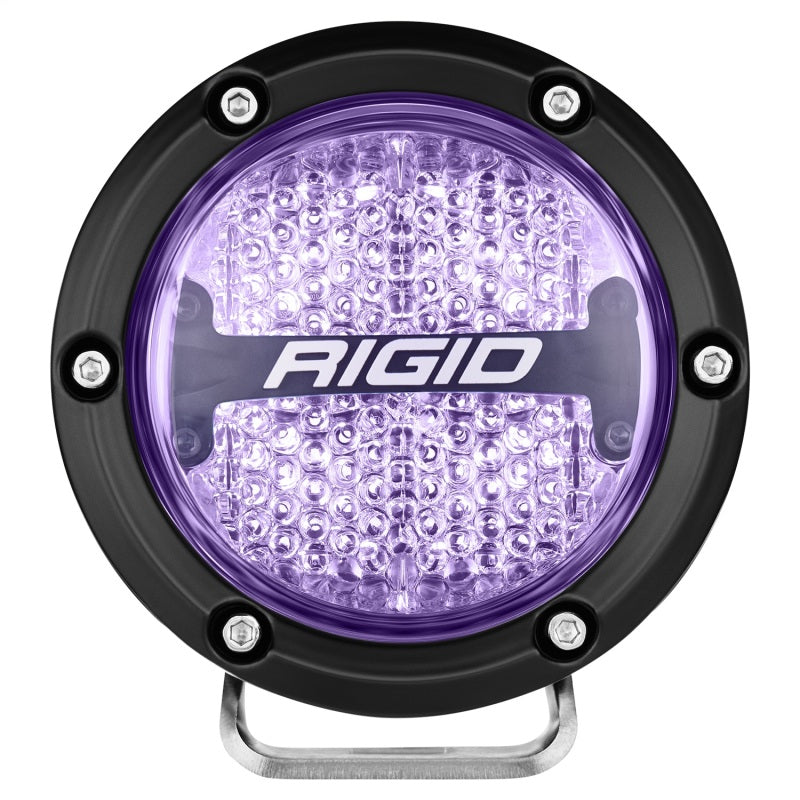 Rigid Industries 360-Series 4in LED Off-Road Diffused Beam - RGBW Backlight (Pair) 36400 36400 Photo - Unmounted