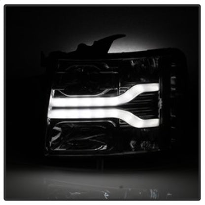 Spyder Chevy Silverado 1500 07-13 Version 3 Projector Headlights - Smoke PRO-YD-CS07V3-LBDRL-SM 5083623 5083623 Photo - Unmounted