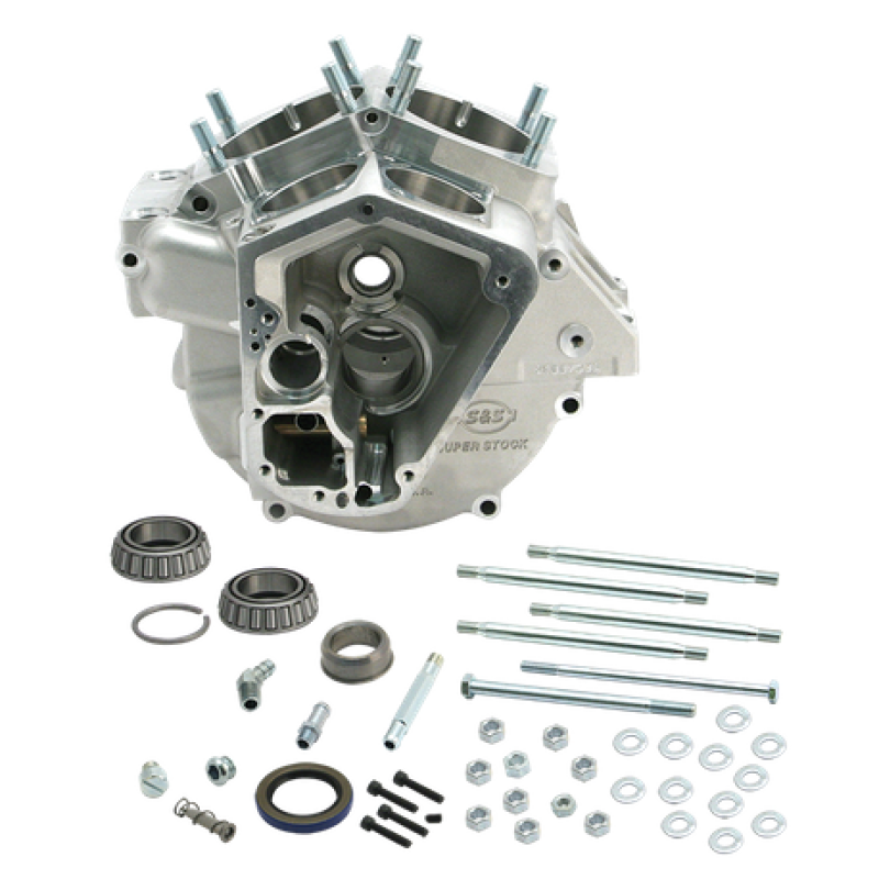 S&S Cycle 70-84 BT w/ 3-5/8in Bore Super Stock Alternator Style Crankcase - Natural 31-0004 31-0004 User 1