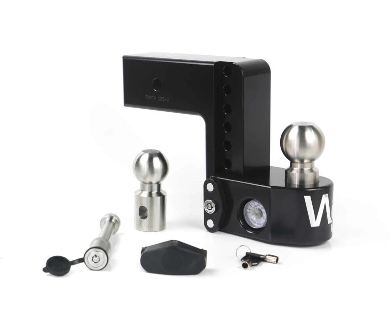 Weigh Safe 6in Drop Hitch w/Built-in Scale & 3in Shank (8K/21K GTWR) w/WS05 - Black Cerakote WS6-3-KA-CER-BLA