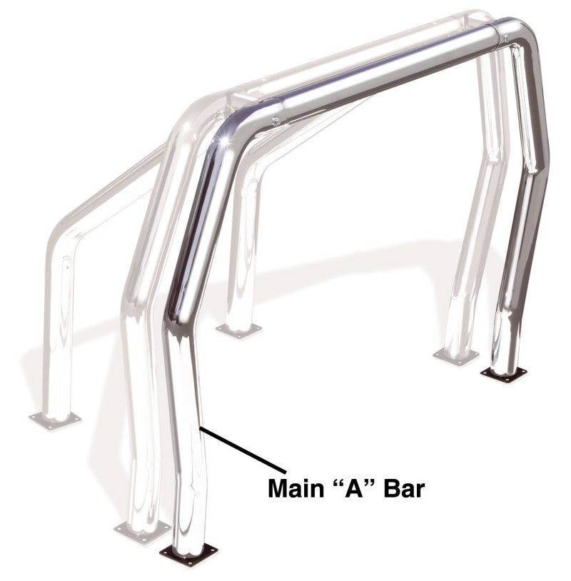 Go Rhino GOR Bed Bar - Chrome Truck Bed Accessories Bed Bars main image
