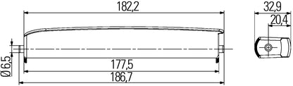 Hella 30 Deg 12V Daytime Running Light Kit 980850801 980850801 Technical Drawing