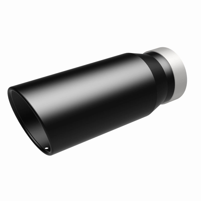 Magnaflow Tip Stainless Black Coated Single Wall Round Single Outlet 5in Dia 4in Inlet 13in L 35238 35238 360 Degree Image Set
